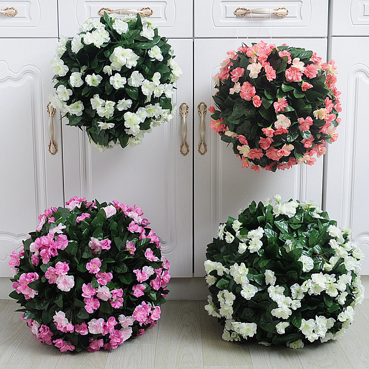 High Quality Outdoor Indoor Event Centerpieces Decoration Rose Romantic Baby Breath Wedding Artificial Flower Ball