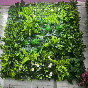 100*100 cm Plastic 3D Customized Style Outdoor Indoor Decoration Flower Grass Simulated Artificial Plant Wall