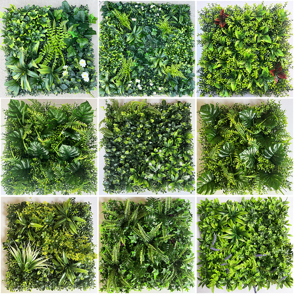 50*50cm Factory Direct Price 50*50Cm 3D Hanging Plant Green Grass Wall for Home Decoration