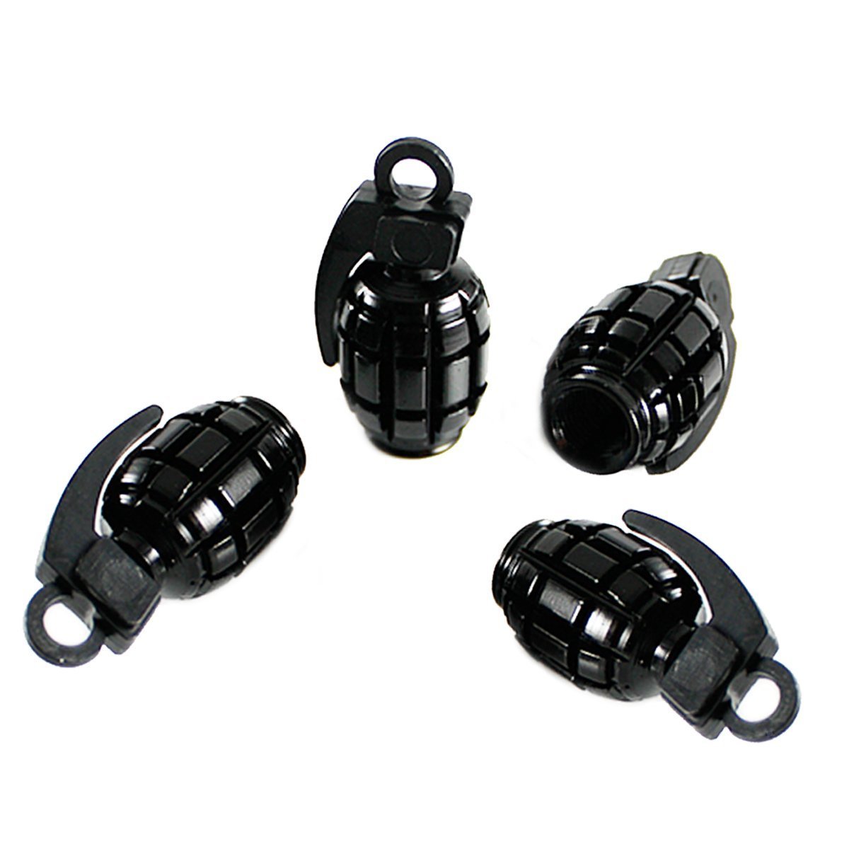 Car Truck Motorcycle Bike Valve Cap Grenade Design Aluminum Alloy Car Tire Wheel Valve Stem Caps