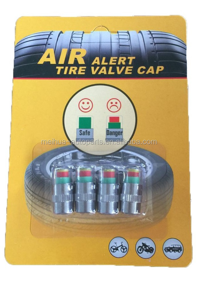 tire pressure sensor indicator tire valve cap with pressure indicator