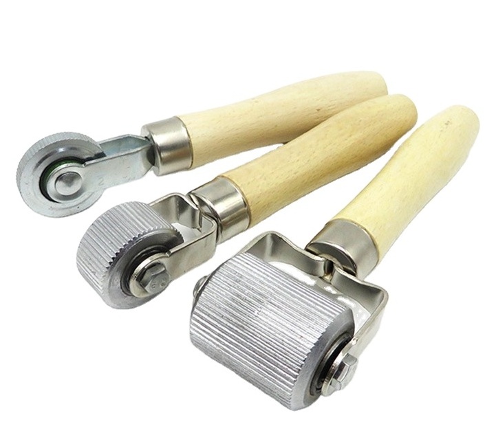 Wooden Handle Stitcher tools for tire repair Tire Patch Repair Tool Ball Bearing