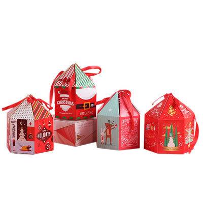 Christmas Paper Candy Gift Packaging Triangle paper Boxes