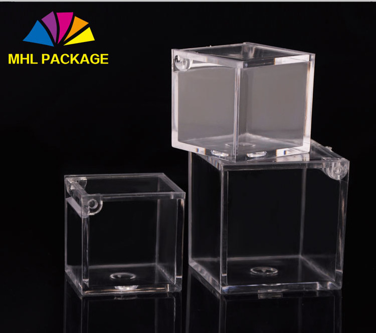 Clear Candy Boxes Cube Case Transparent Acrylic Favor Boxes