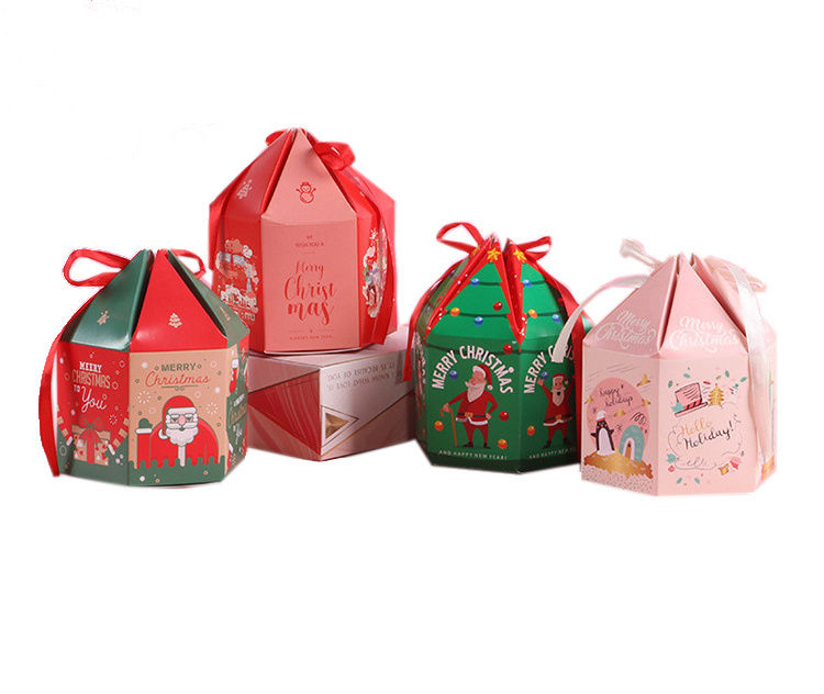 Christmas Paper Candy Gift Packaging Triangle paper Boxes