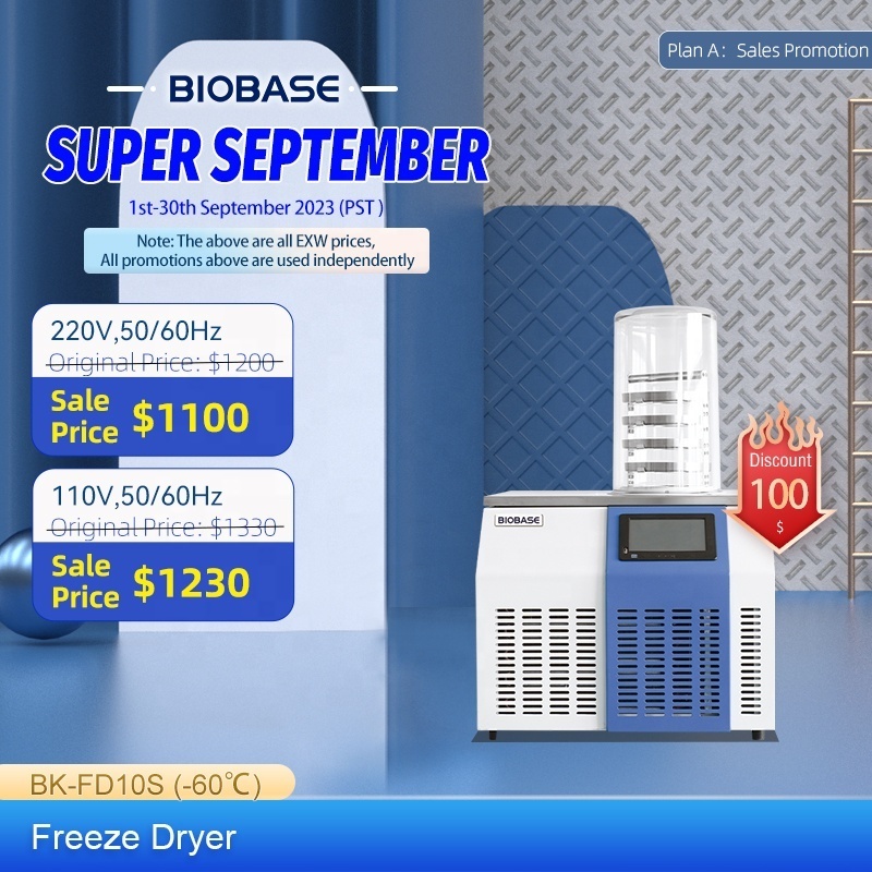 Biobase 3-4L/24h Commercial Lyophilizer Dry Machine Vacuum Price Small Capacity Freeze Dryer