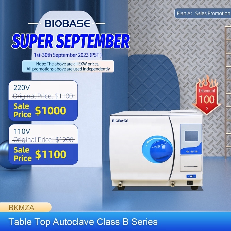 BIOBASE Table Top Autoclave Class b BKMZA Used Dental Autoclave for Sale Industrial Steam Autoclave