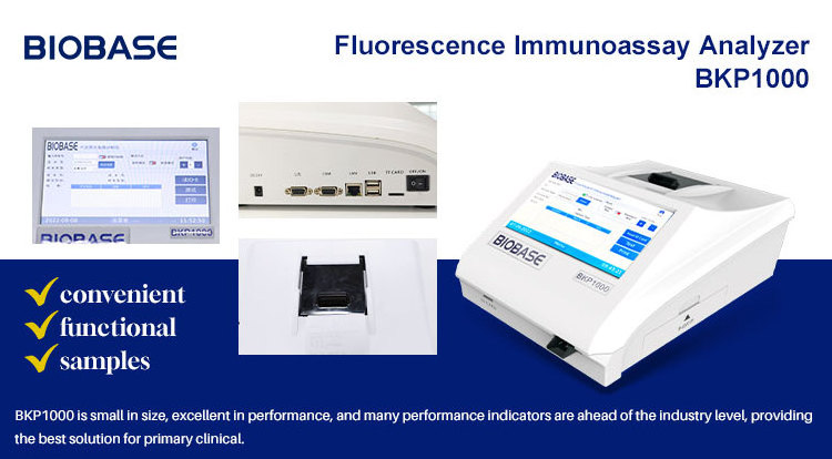 BIOBASE Fluorescence Immunoassay Analyzer with LED Touch Screen Hormones Analyzer Immunoassay System