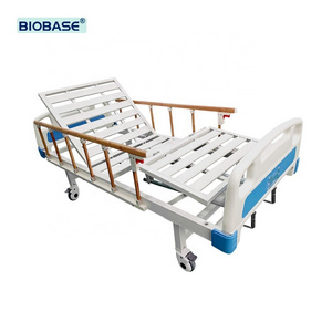 BIOBASE Slatted Double-Crank Hospital Bed with high quality cold rolled steel beautiful appearance Hospital Bed for sale