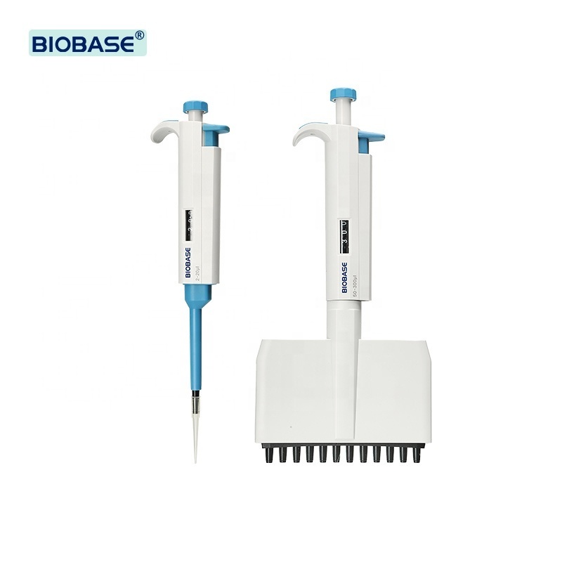 Biobase Mechanical Pipette 8 and 12 channel pipettes available for standard 96-well plate laboratory pipette