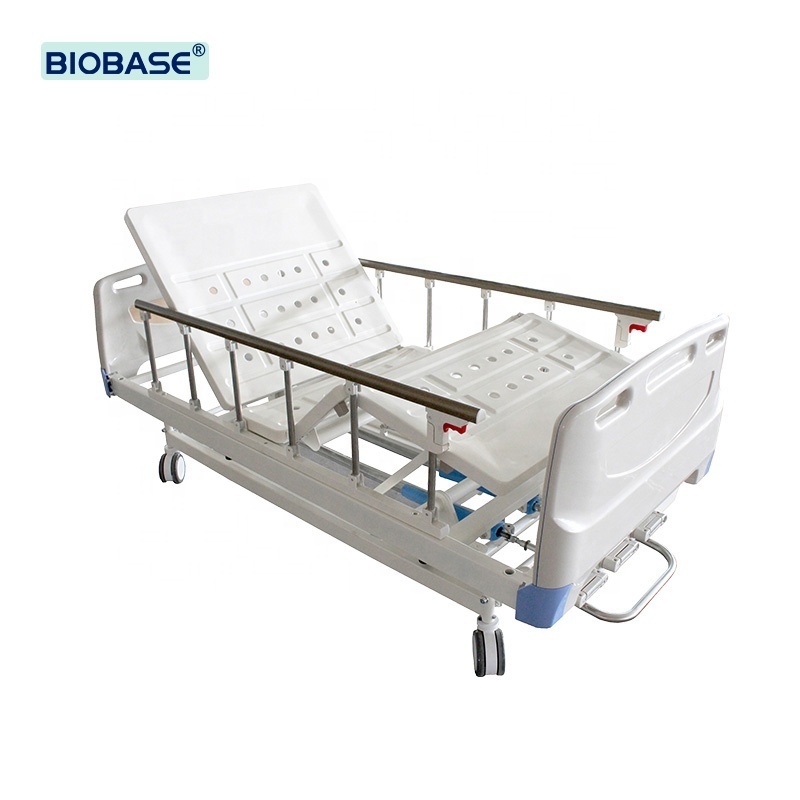 BIOBASE Slatted Double-Crank Hospital Bed with high quality cold rolled steel beautiful appearance Hospital Bed for sale