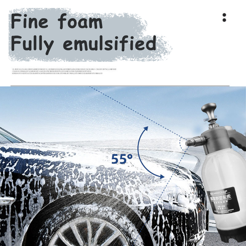 2L Hand Pump Foam Sprayer With Car Wash Foaming Pump Cannon Snow Foam Car Wash Sprayer Bottle Car Window Washing Cleaning