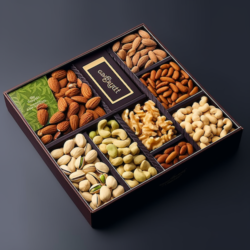 luxury Recyclable Hazelnut Walnut Kernels Cashew Dry Fruits Nuts Gift Nut Packaging Box For Nuts