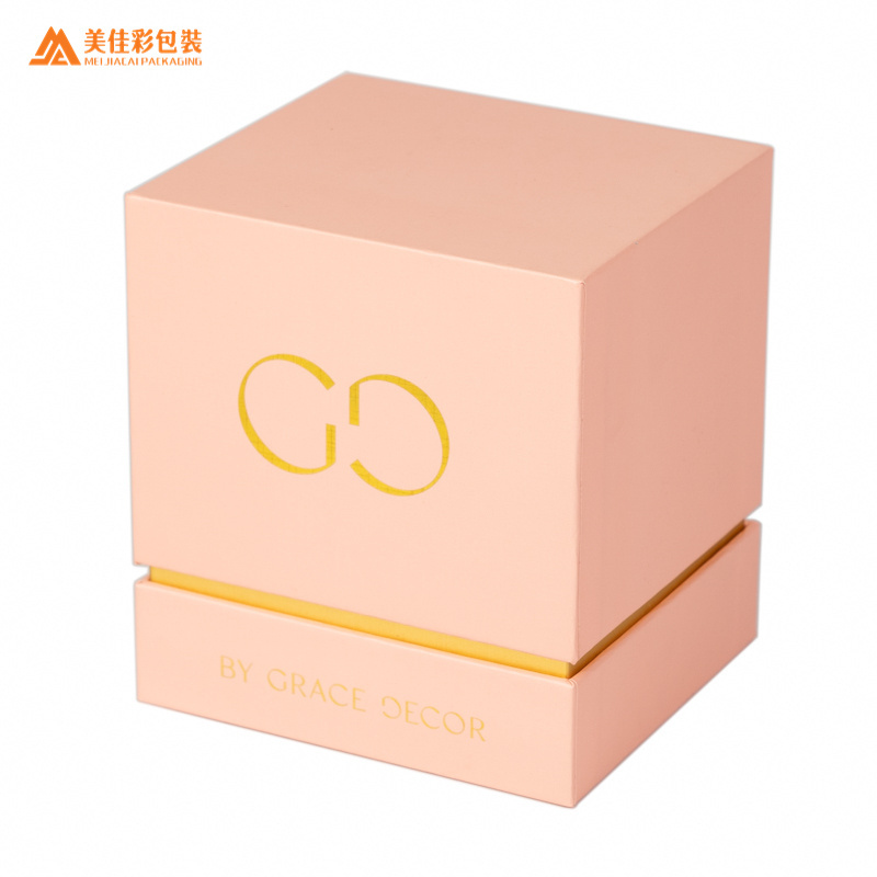 Wholesale Custom Luxury Personalized Cardboard Black Gift Jars Candle Packaging Boxes For Candles