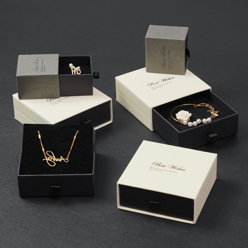 Custom Logo Jewellery Earrings Necklace Gift Set Paper Box Packaging Jewelry Boxes