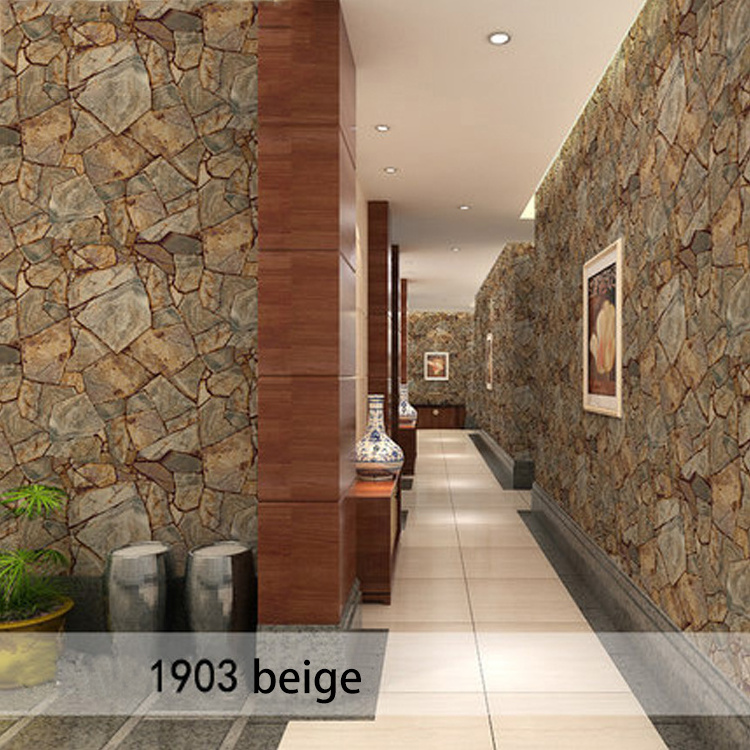 Foreign Trade Rock Texture Stone 3d Wallpaper Full Shop PVC Wallpaper Clothing Store Restaurant Decoration Wallpaper