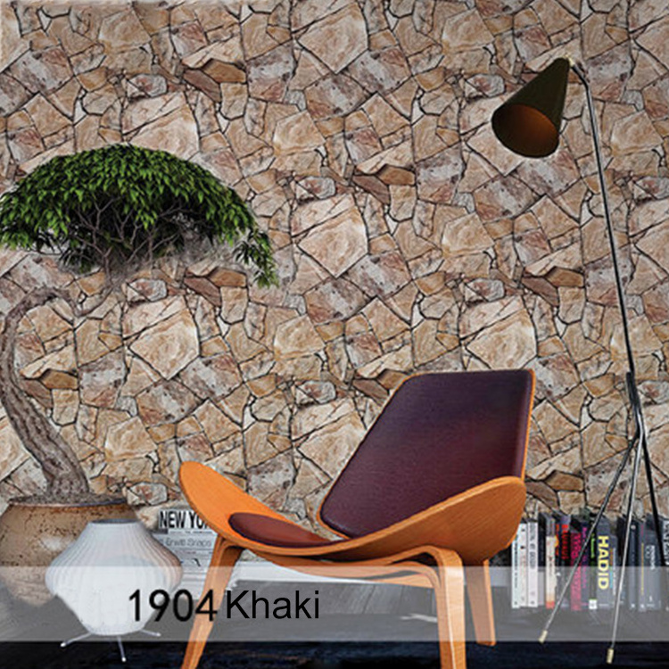 Foreign Trade Rock Texture Stone 3d Wallpaper Full Shop PVC Wallpaper Clothing Store Restaurant Decoration Wallpaper