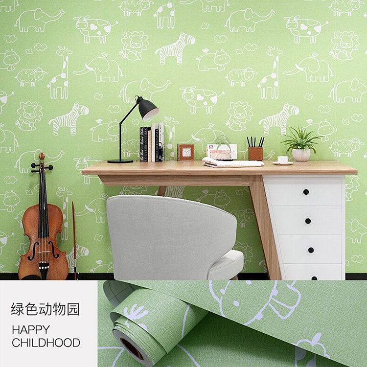 Eco-friendly PVC Cartoon Wallpaper Self-adhesive Children's Room Boys And Girls wallpaper decoration Instant Waterproof