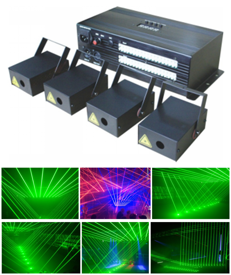 green blue color laser show DJ Rainrops laser control beeline laser light