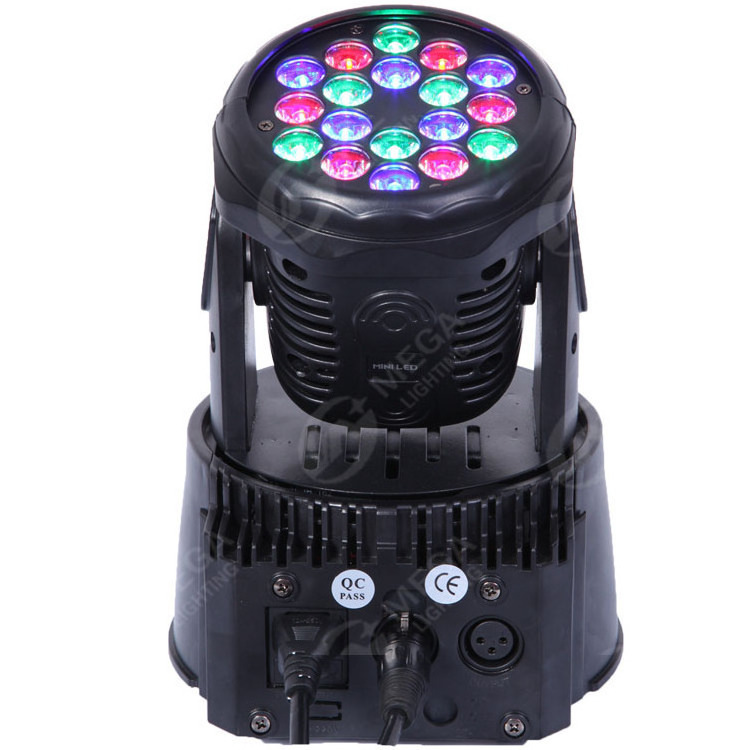 pro mini 18pcs 3W led rgb dmx mini moving head fog machine