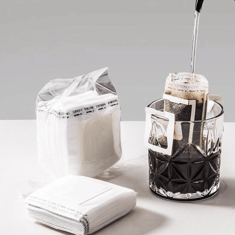 Custom Printed Single Serve Small Coffee Tea Sachet Packing Pouch Portable Hanging Ear Drip Coffee Filter Bag Outer Packaging