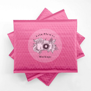 Custom Logo printing pink waterproof poly foam mail packaging courier  envelopes shipping pack plastic bubble mailer Mailing Bag