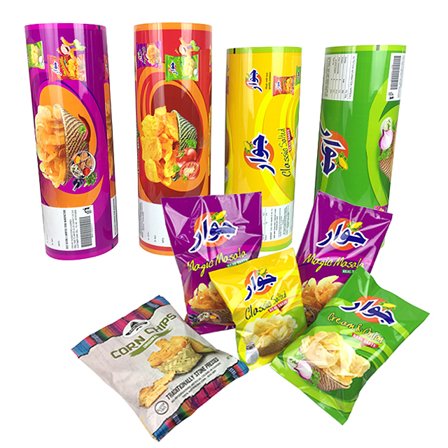 Wholesale Food Packaging Printing Laminated BOPP/PET Polyester mylar aluminum foil Plastic Sachet Potato Chips Roll Film