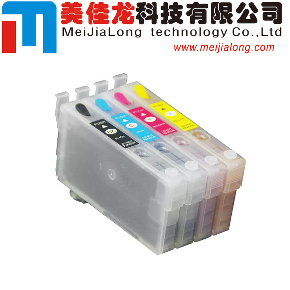 MJL 1Pcs Refillable Ink Cartridge with Chip 812 812XL 822 822XL for Epson WF-7310 WF-7820 WF-7830 WF-7835 WF-7840 7845 EC-C7000