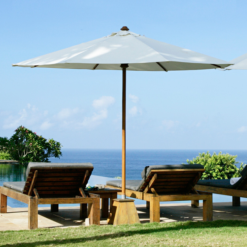 Hot Sale 3 m Modern Wooden Parasol Outdoor Garden Sunshade Umbrella for Beach Courtyard for Hotels