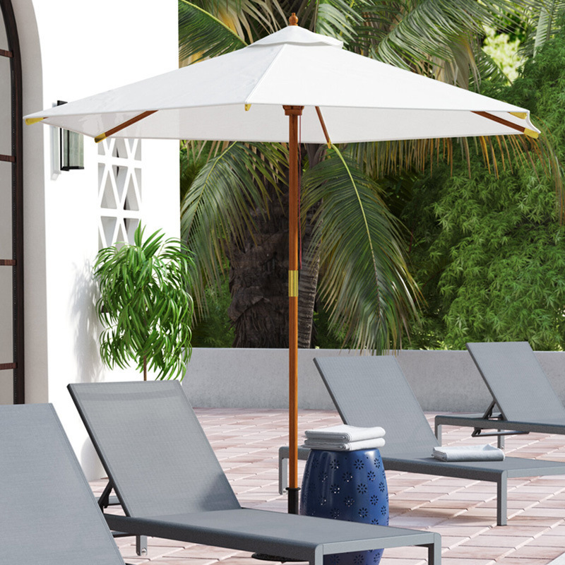 Hot Sale 3 m Modern Wooden Parasol Outdoor Garden Sunshade Umbrella for Beach Courtyard for Hotels