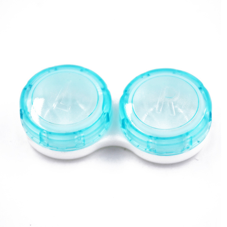 contact lens case Quality assurance multi color box display Portable lens travel case kit water immersion sliding cover box