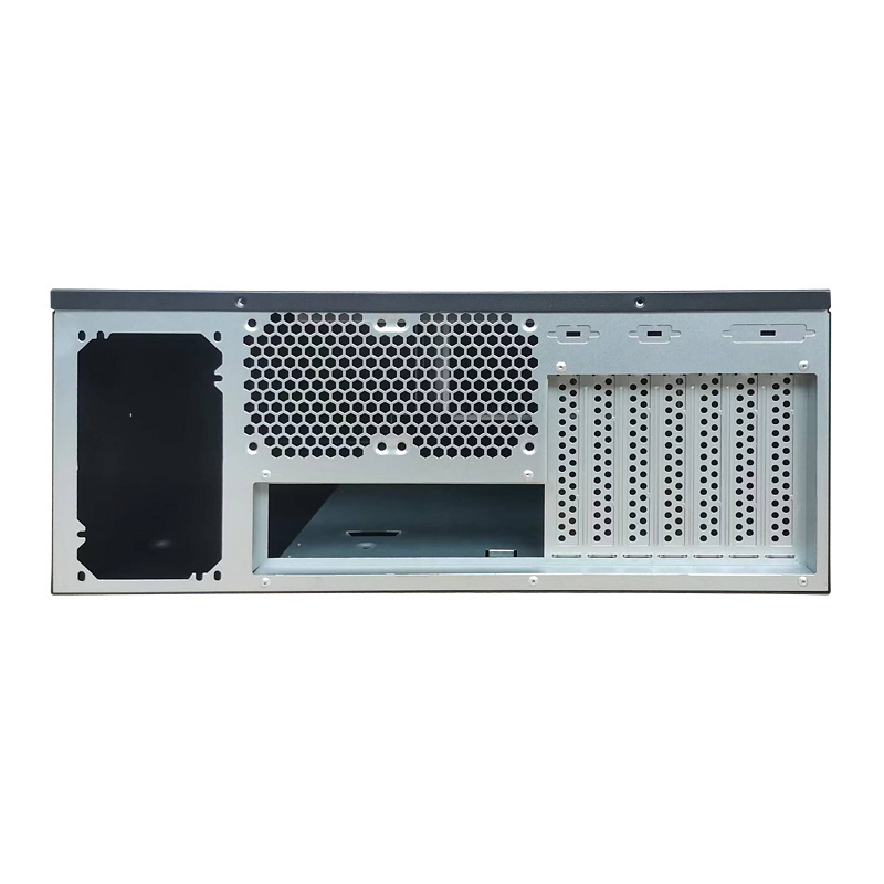 Black 1.0mm SGCC 19 inch 4U Rackmount Server Case  4U Server Chassis with 12cm Fan