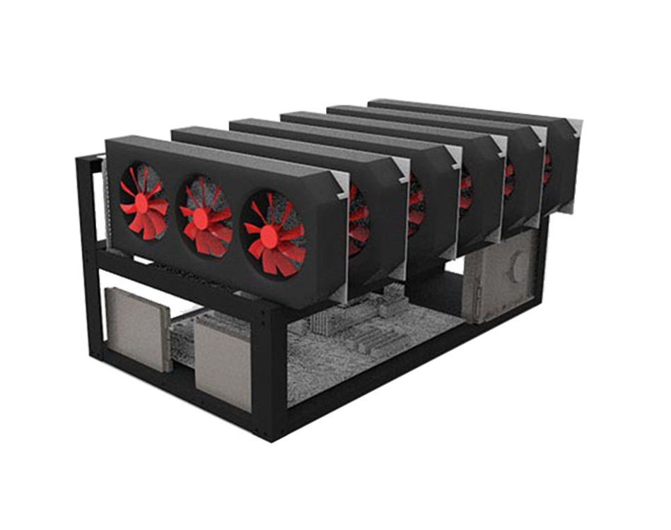 DIY 6GPU Open Air GPU Server Case Steel  8GPU Rig Frame Rack  in Stock Steel Stable Case