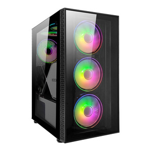 2023 MEIJI New ATX Computer Case Gabinete Gamer ARGB OEM Chassis With Glass Window Desktop Gaming PC Cabinet Mid Tower Case