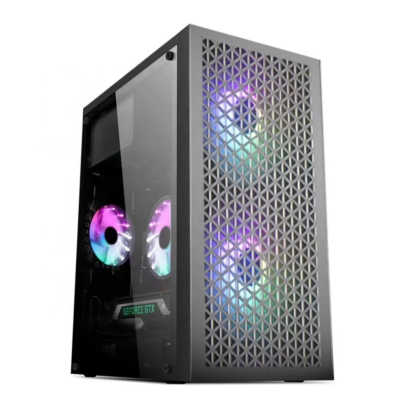 2024 New Design ATX Desktop Computer Case PC Case Mid Gaming Tower Gabinete Gamer ARGB Tempered Glass Window