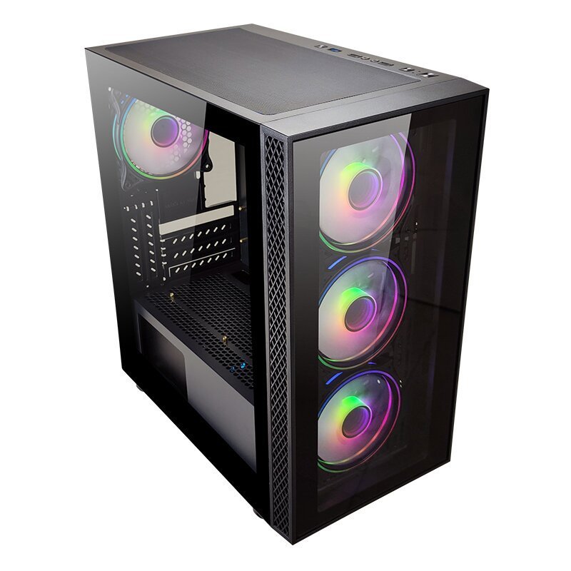 2023 MEIJI New ATX Computer Case Gabinete Gamer ARGB OEM Chassis With Glass Window Desktop Gaming PC Cabinet Mid Tower Case