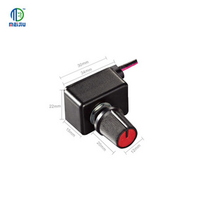 Meijiu 1k 100k 500k Led Grow Light Potentiometer, Push Button Knob Lock Multi Turn Dimmer Led 50k Switch Potentiometer