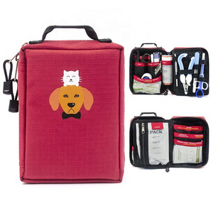 mergeboon PET EMERGENCY FIRST AID DOG MEDICAL TRAVEL BAG PET SUPPLIES BACKPACK for camping hiking