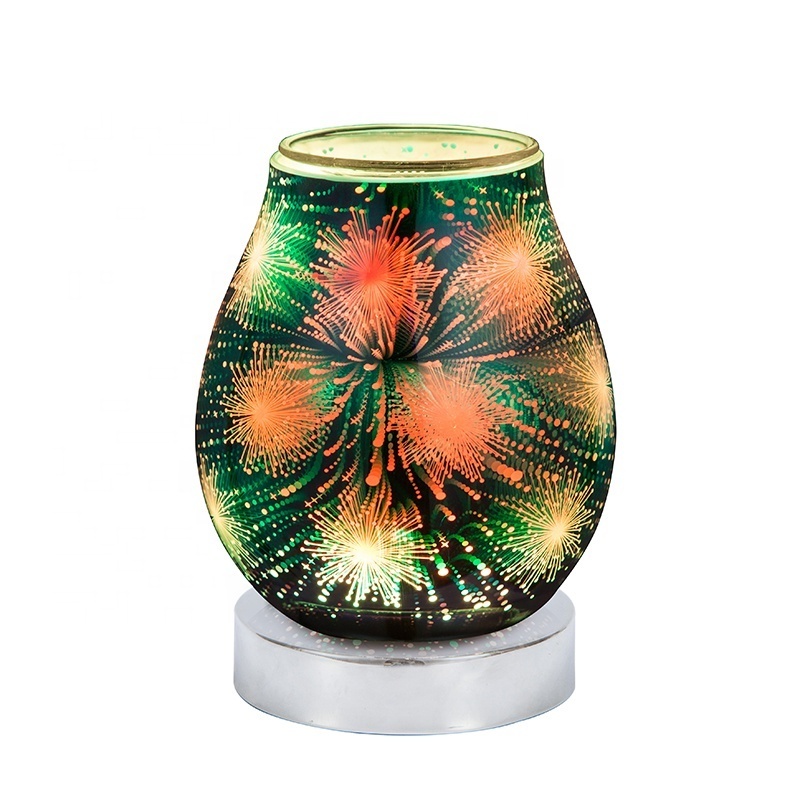 New Style Led 3D Glass Fragrance Oil Warmer Aroma Oil Burner Night Light  Christmas Decorative Lamp