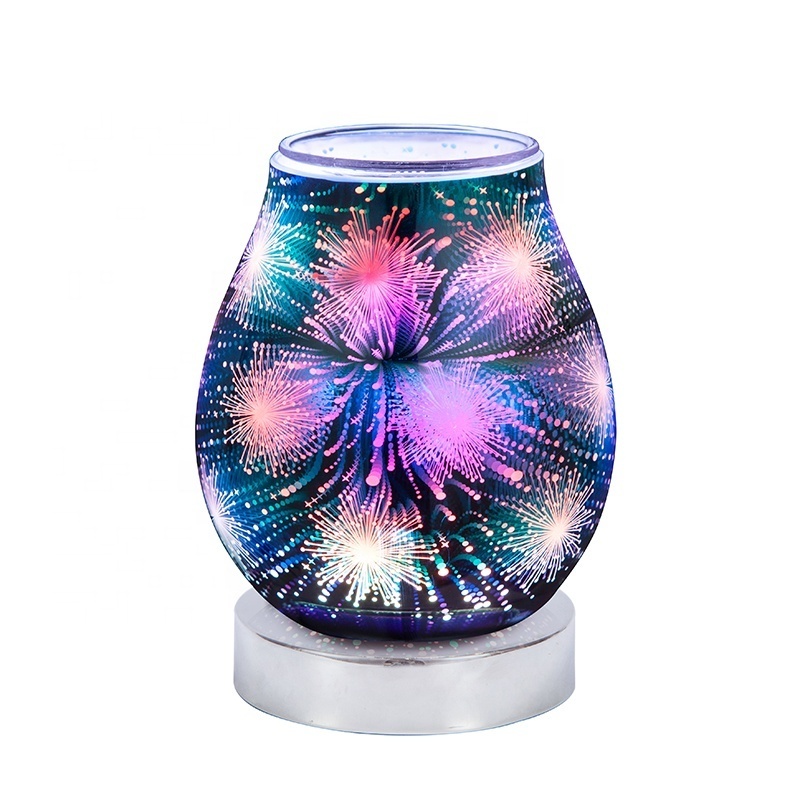 New Style Led 3D Glass Fragrance Oil Warmer Aroma Oil Burner Night Light  Christmas Decorative Lamp