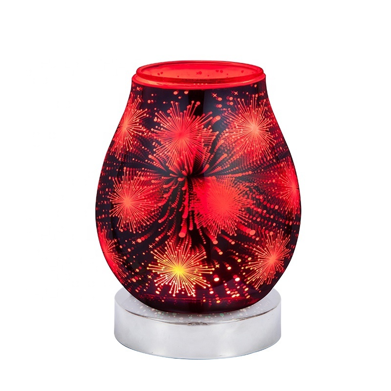 New Style Led 3D Glass Fragrance Oil Warmer Aroma Oil Burner Night Light  Christmas Decorative Lamp