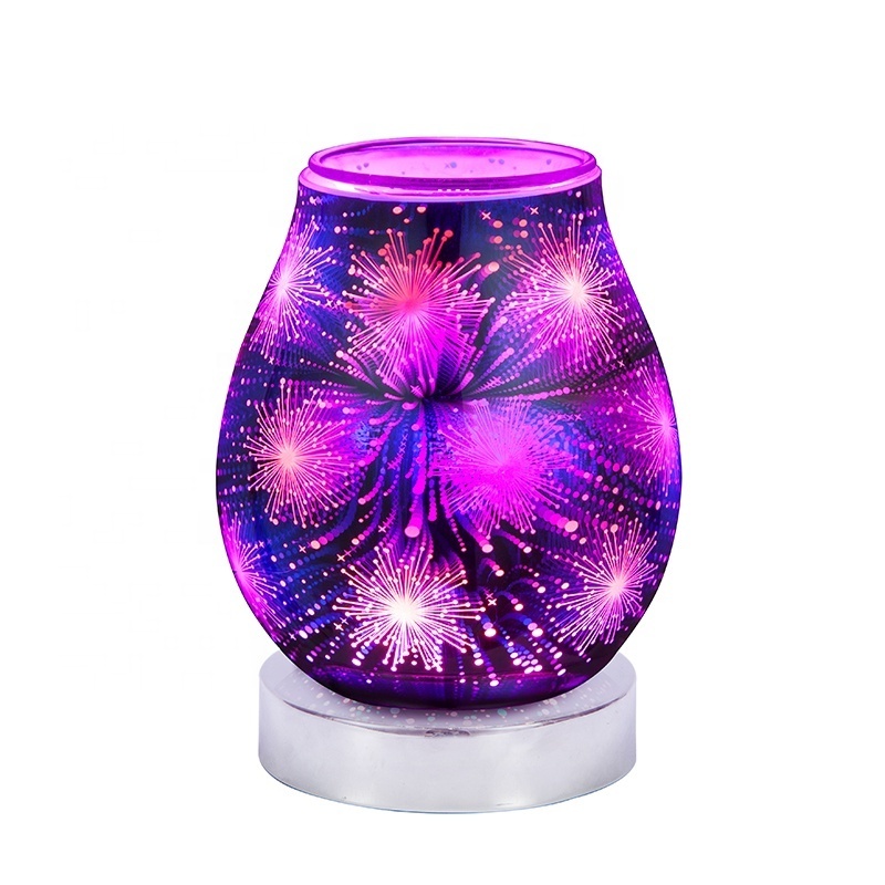 New Style Led 3D Glass Fragrance Oil Warmer Aroma Oil Burner Night Light  Christmas Decorative Lamp