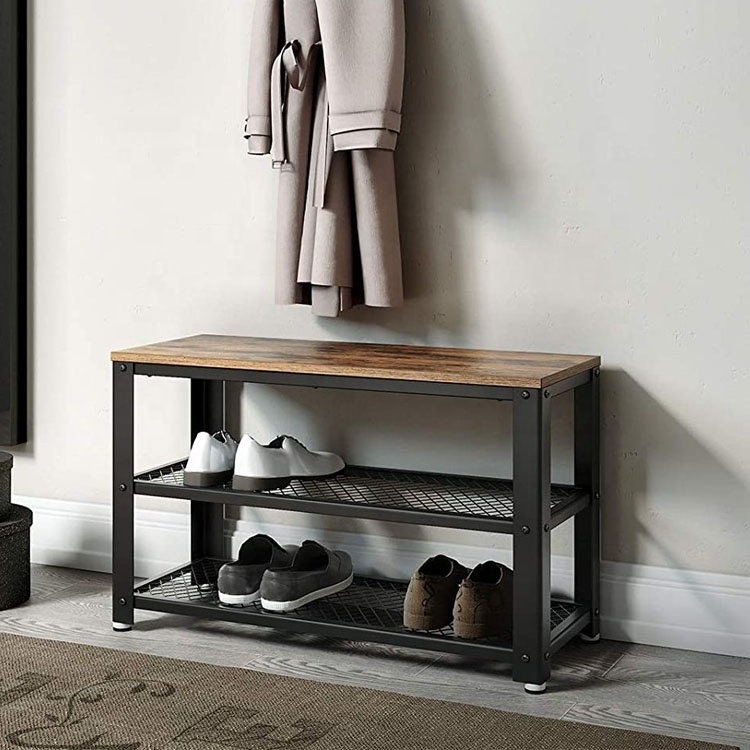 Entryway wooden 3-Tier Shoe Rack