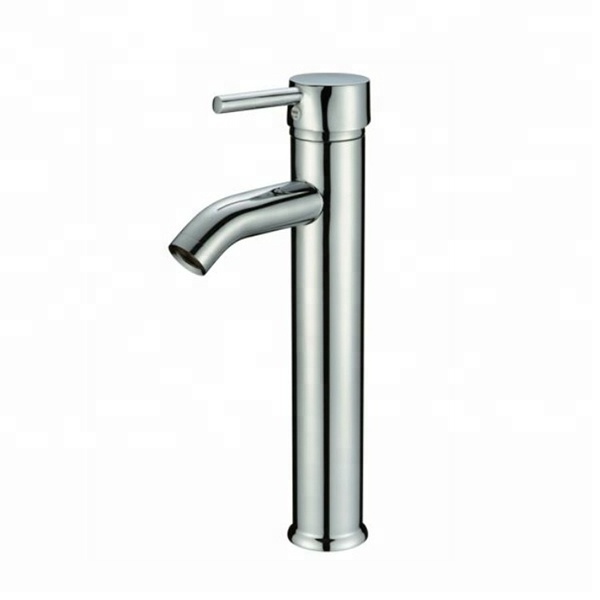 Lavatory Modern High Copper Chrome Single Hole Vanity Wash Basin Tap Brass Single Handle Cheap Bathroom Sinks Faucets