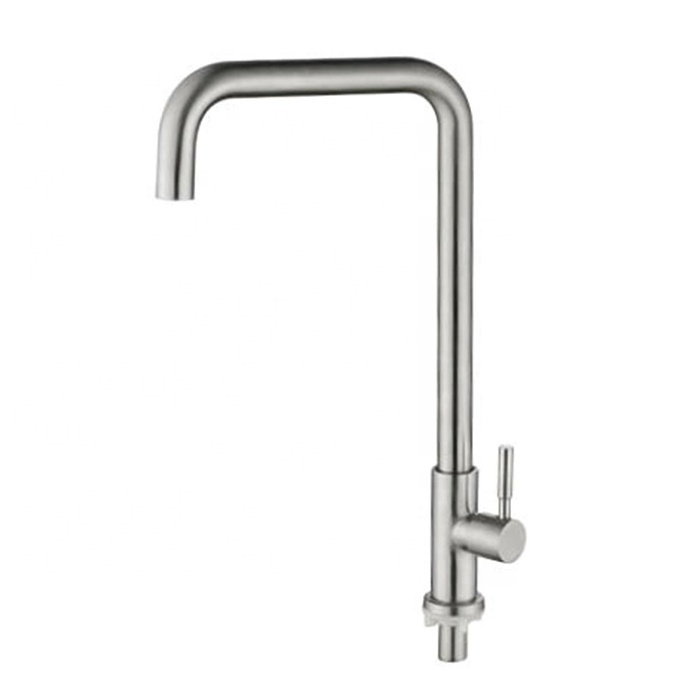 360 Swivel Kitchen Mixer Cold Water Tap Wall Mounted Folding 304 Stainless Steel Kitchen Faucet