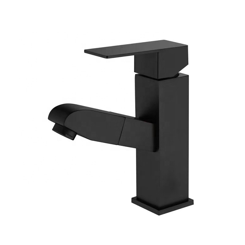 Square Kitchen Faucet Stainless Steel Pull Out Basin Mixer Faucets Low Price Bathroom Faucets