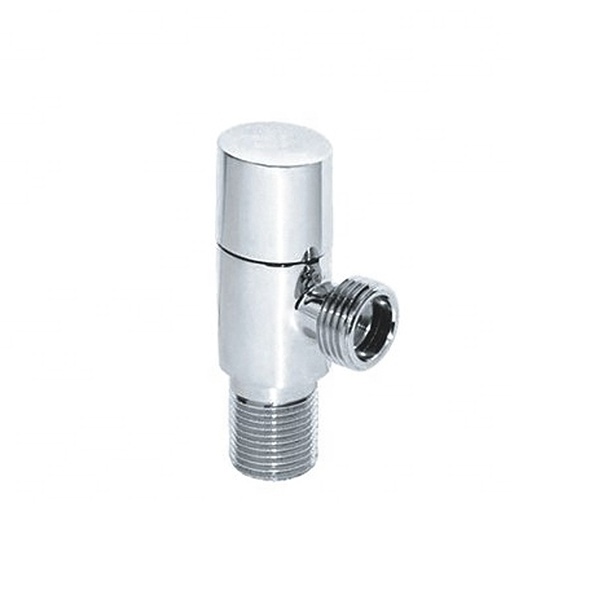 High Quality Bathroom Accessories Faucets Square Toilet Chrome 1/2 Brass Water Angle Ball Stop Valve