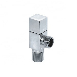 High Quality Bathroom Accessories Faucets Square Toilet Chrome 1/2 Brass Water Angle Ball Stop Valve