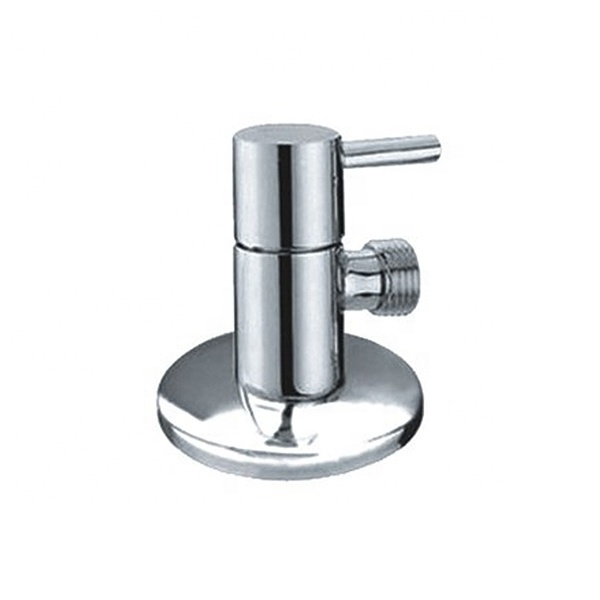 High Quality Bathroom Accessories Faucets Square Toilet Chrome 1/2 Brass Water Angle Ball Stop Valve