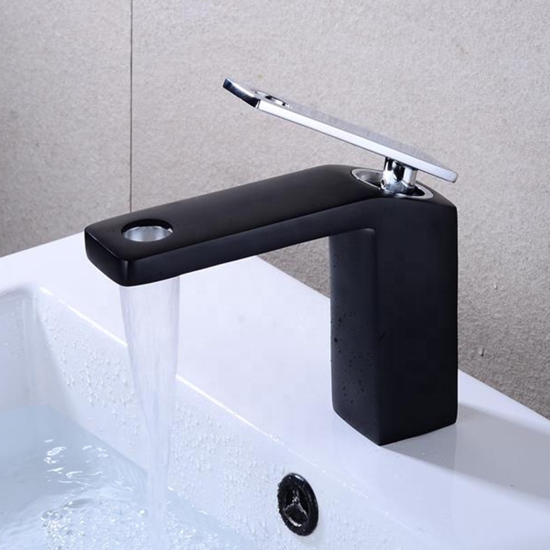 Azeta Modern White Brass Water Mixer Bathroom Sink Water Tap Single Lever Face Basin Faucet